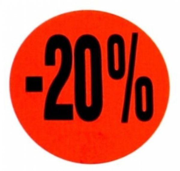 -20% Etiketten 3,2 cm rund lf-rot